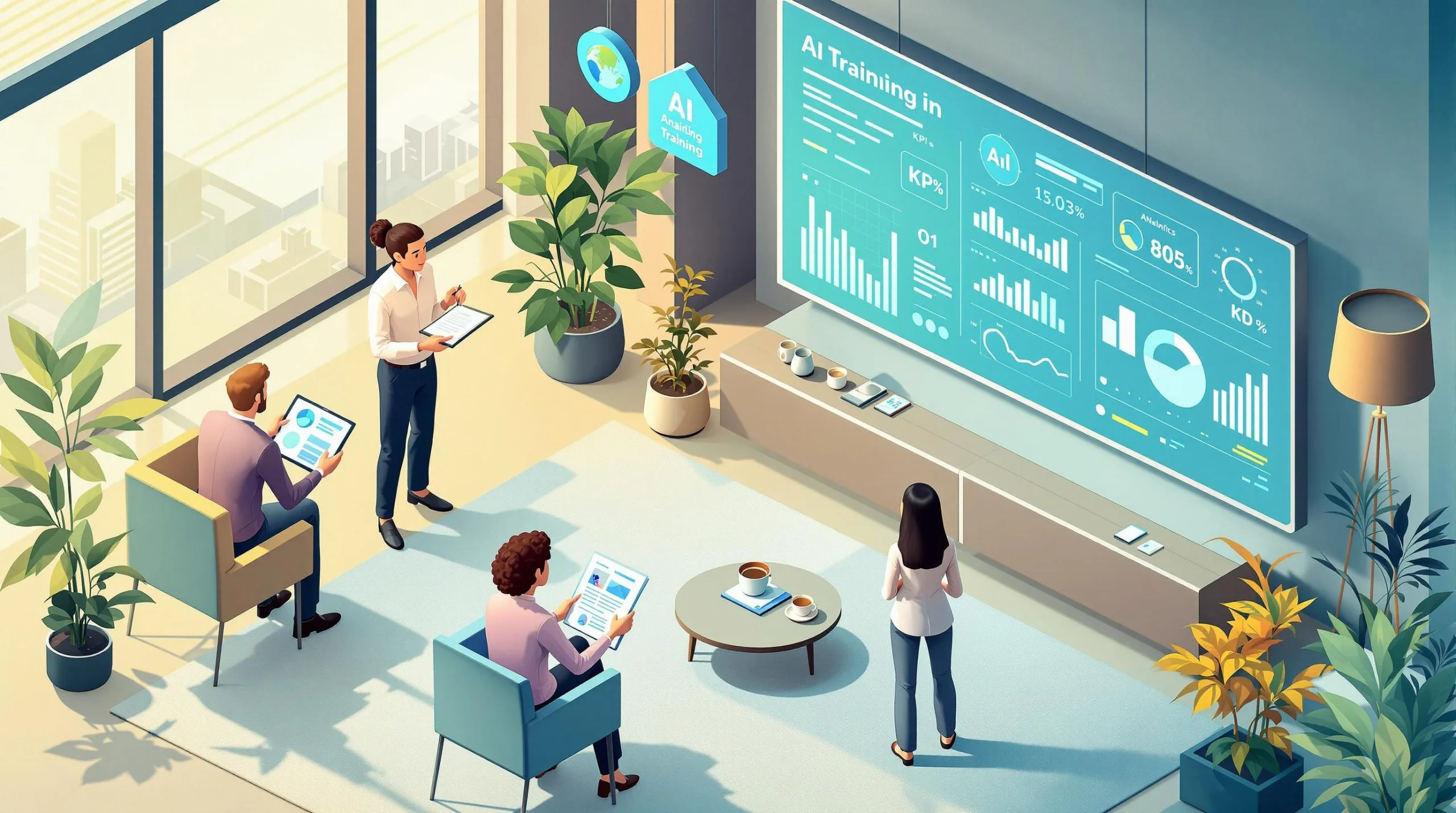 KPI dashboard for measuring AI-driven training program success