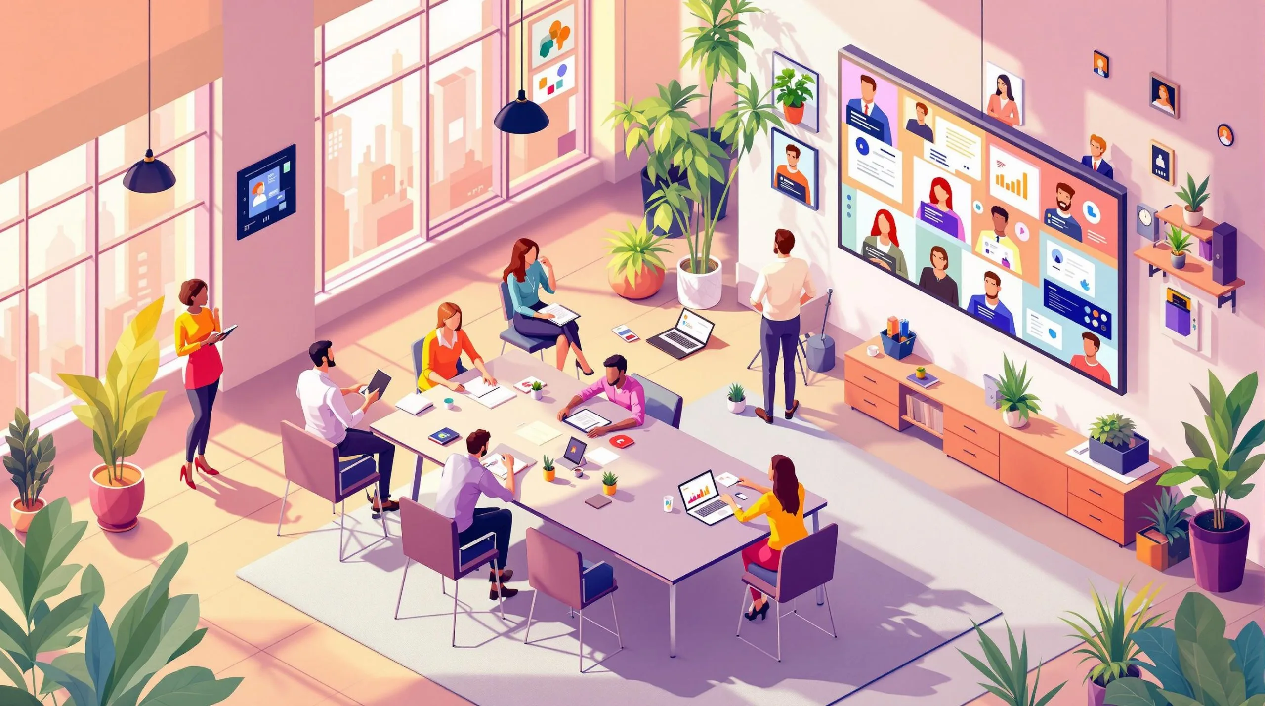 Framework diagram for scaling hybrid workforce culture