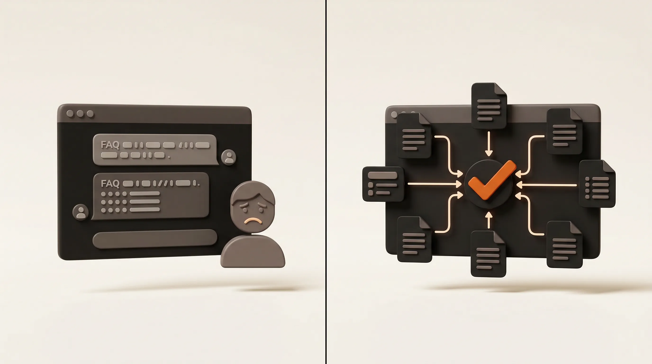 Vergelijking tussen standaard chatbot en intelligente AI agent systemen